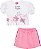 Conjunto Infantil com Saia Shorts Rosa Neon da Momi - Imagem 3
