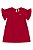 Vestido Infantil Casual Vermelho em Linho da Up Baby - Imagem 1