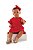 Vestido Infantil Casual Vermelho em Linho da Up Baby - Imagem 2