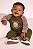 Macacão de Bebê Longo Verde Militar da Nini Bambini - Imagem 1