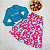 Conjunto Infantil Feminino c/Saia Longa Floral da Málagah - Imagem 1
