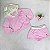 Conjunto Infantil com Shorts Saia Rosa com Capuz Gabriela Aquarela - Imagem 1