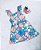 Vestido Infantil Casual Azul com Flor da Mon Sucré - Imagem 1