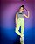 Conjunto Juvenil Feminino Calça e Cropped Verde Neon - Imagem 1