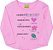 Blusa Infantil Feminina Divertida Educativa Manga Longa - Imagem 1