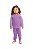 Conjunto Infantil Feminino Moletom Aberto Violeta com Zíper - Imagem 2