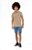 Camisa Juvenil Masculina em Malha Trabalhada Bege - Imagem 1