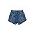 Shorts Infantil Feminino Jeans Barra Desfiado - Imagem 4