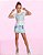 Conjunto Infantil Feminino Saia Shorts Gabriela Aquarela - Imagem 1