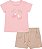Conjunto Infantil Feminino de Verão Cereja com Shorts - Imagem 1