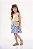 Conjunto Infantil Feminino com Saia Shorts Azul da Up Baby - Imagem 1