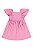 Vestido de Bebê Dia a Dia Rosa de Malha da Quimby - Imagem 2