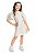 Vestido Infantil Casual Branco com Brilho Quimby - Imagem 1