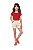 Conjunto Infantil Feminino com Shorts Sarja Vermelho - Imagem 1