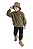 Blusa Infantil Fechada em Micro Soft Verde da Quimby - Imagem 1