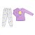 Pijama Infantil Feminino de Frio Monstrinhos 100% Algodão - Imagem 2