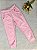 Calça Infantil Feminina de Moletom sem Felpa Rosa - Imagem 1
