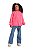 Jaqueta Infantil Feminina Aberta Pink Neon da Quimby - Imagem 1