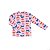 Blusa Infantil Gola Alta Térmica Estampada Com Borboletas - Imagem 2