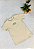 Blusa Infantil Branca Manga Curta Bege  Animê - Imagem 1