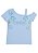 Blusa de Infantil Feminina Azul Estampa Flores e Brilho - Imagem 1