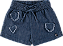 Shorts Infantil Feminino Jeans Lavagem Escura Molinho - Imagem 1