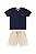 Conjunto Juvenill Masculino da Quimby Bermuda Tecido - Imagem 2