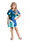 Vestido Infantil Casual da Quimby Azul Abstrato - Imagem 1