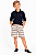 Conjunto Infantil Masculino Camisa Bata Bermuda Arrumadinho - Imagem 1