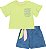Conjunto Infantil Feminino de Verão Shorts Jeans - Imagem 2