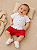 Conjunto Infantil Masculino Camisa Bermuda Vermelha - Imagem 2