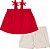 Conjunto Infantil Feminino Blusa em Tecido com Alças - Imagem 2