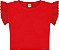Blusa Infantil e Juvenil Vermelha Cotton com Laise - Imagem 1