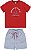 Conjunto Infantil Masculino Bermuda Vermelho Arrumadinho - Imagem 2