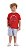 Conjunto Infantil Masculino Bermuda Vermelho Arrumadinho - Imagem 1