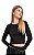 Blusa Juvenil Manga Longa da Gloss Preta com Brilho - Imagem 1