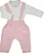 Conjunto com Body de Bebê da Malharia Noruega Tricô Suspensório - Imagem 2