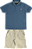 Conjunto Juvenil Masculino Camiseta Polo com Bermuda Sarja - Imagem 2