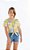 Blusa Infantil Feminina da Quimby Froral Amarela - Imagem 1