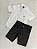 Conjunto Infantil Masculino Camisa Bata Social Bermuda - Imagem 2