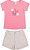 Conjunto Infantil Feminino de Verão com Shorts Arrumadinho - Imagem 2