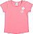 Blusa Infantil da Have Fun  Manga Curta Rosa com Crochê - Imagem 3