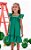 Vestido Infantil Verde da Mon Sucré Crepe Babado - Imagem 3