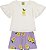 Conjunto Infantil Feminino de Algodão Shorts Fresquinho - Imagem 2