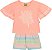 Conjunto Infantil Feminino de Verão Shorts e Bata - Imagem 1