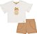 Conjunto Infantil Feminino de Algodão Shorts Fresquinho - Imagem 2
