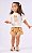 Conjunto Infantil Feminino de Algodão Shorts Fresquinho - Imagem 1