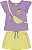 Conjunto Infantil Feminino de Algodão Shorts Saia - Imagem 2