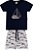 Conjunto Infantil Masculino Bermuda Moletinho Barco - Imagem 2