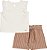 Conjunto Infantil Feminino Shorts Tecido Social - Imagem 2